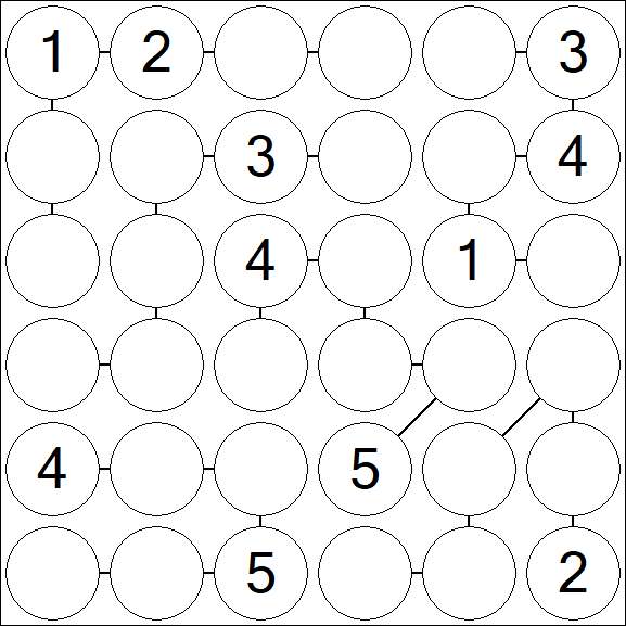 Chain Sudoku 6x6 - Medio
