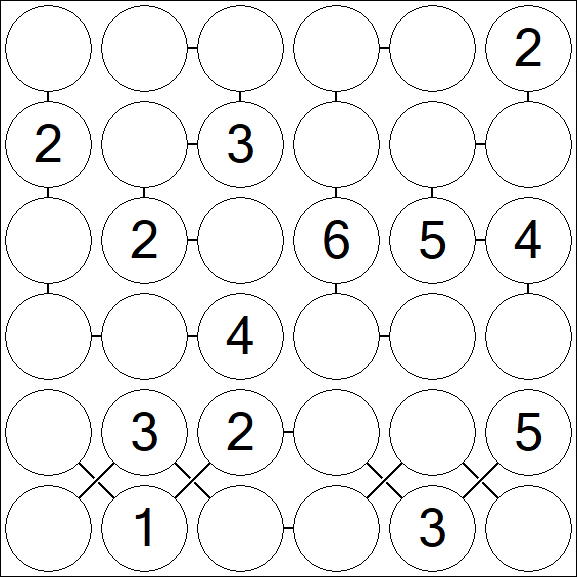 Chain Sudoku 6x6 - Médio