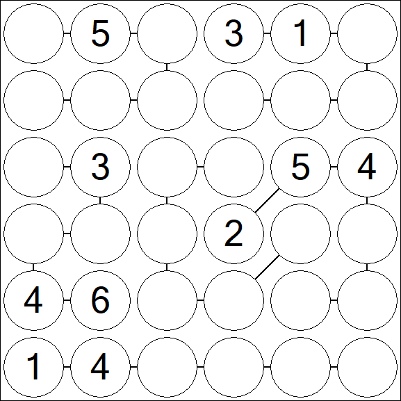 Chain Sudoku 6x6 - Medio