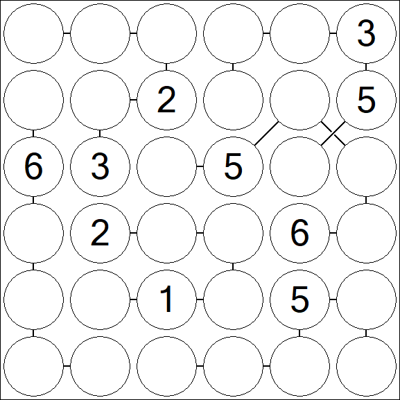 Chain Sudoku 6x6 - Médio