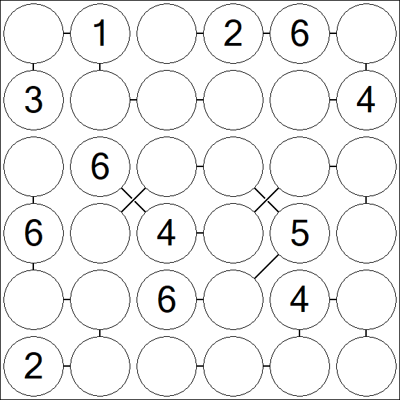 Chain Sudoku 6x6 - Medio