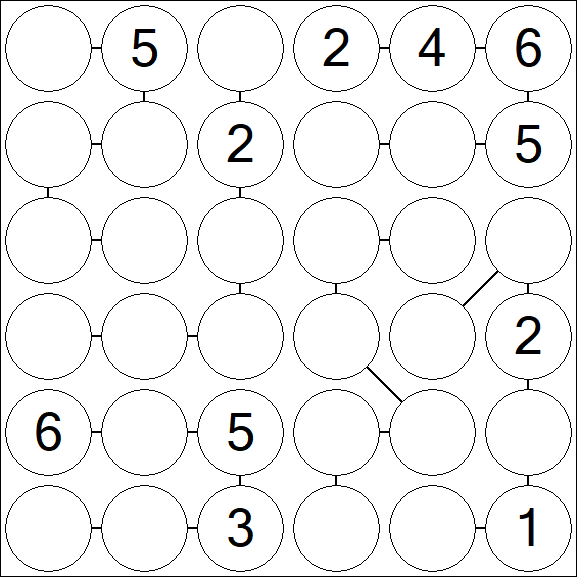 Chain Sudoku 6x6 - Medio