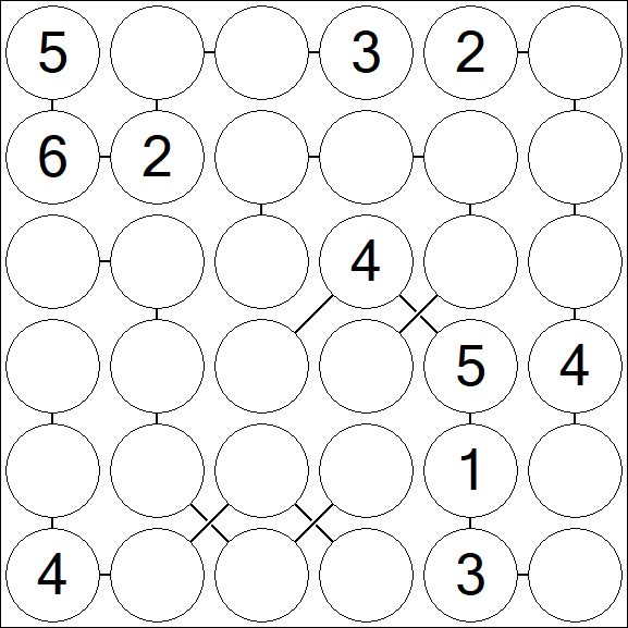 Chain Sudoku 6x6 - Medio