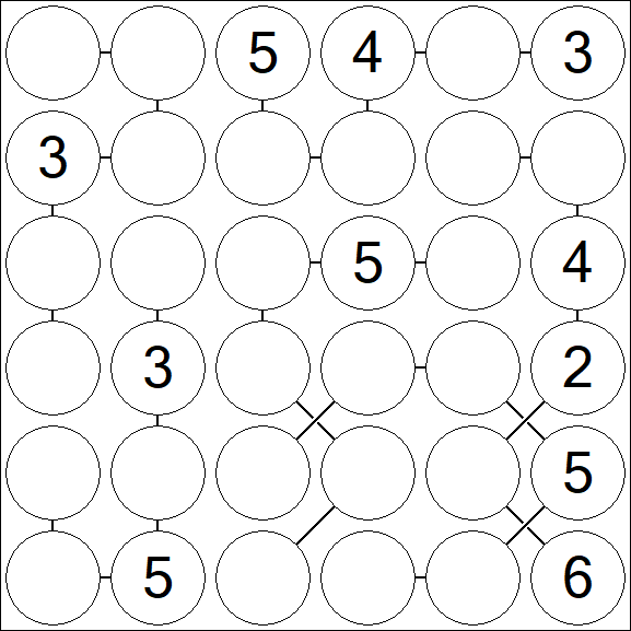 Chain Sudoku 6x6 - Medio