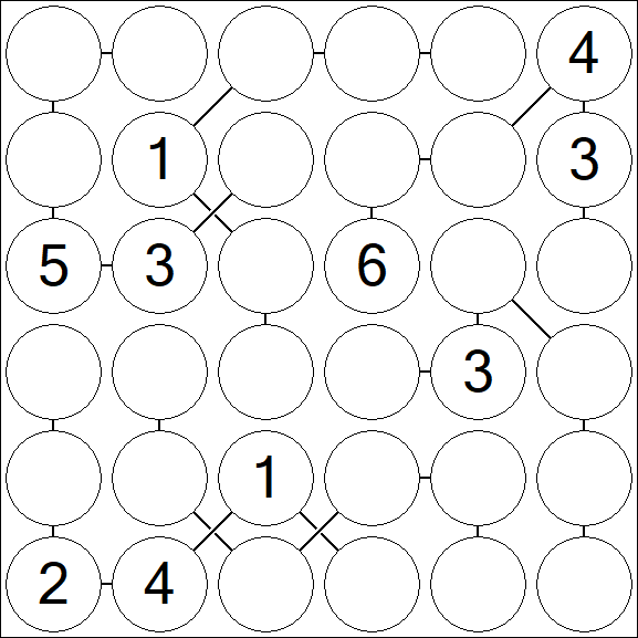 Chain Sudoku 6x6 - Médio
