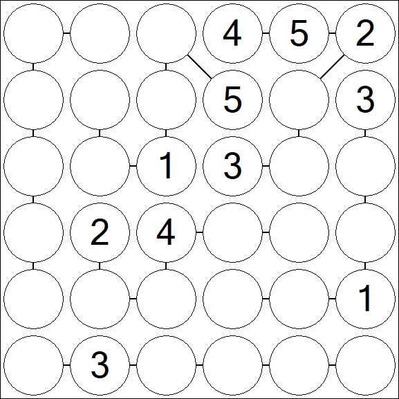 Chain Sudoku 6x6 - Medio