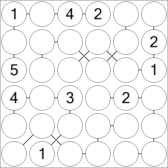 Chain Sudoku 6x6 - Moyen