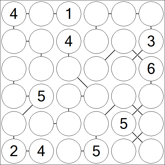 Chain Sudoku 6x6 - Moyen