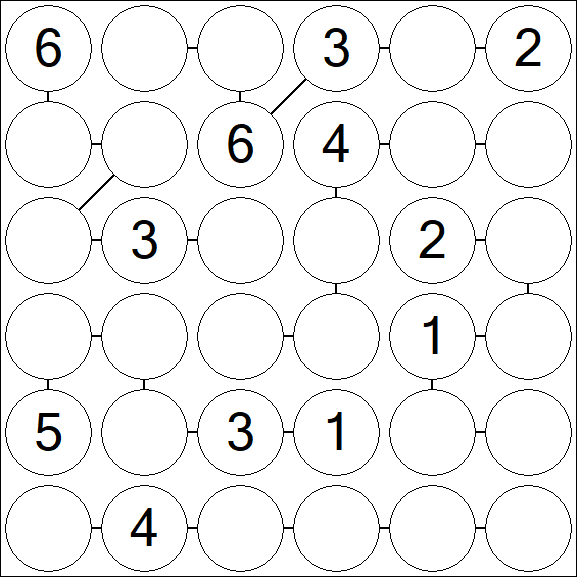 Chain Sudoku 6x6 - Moyen