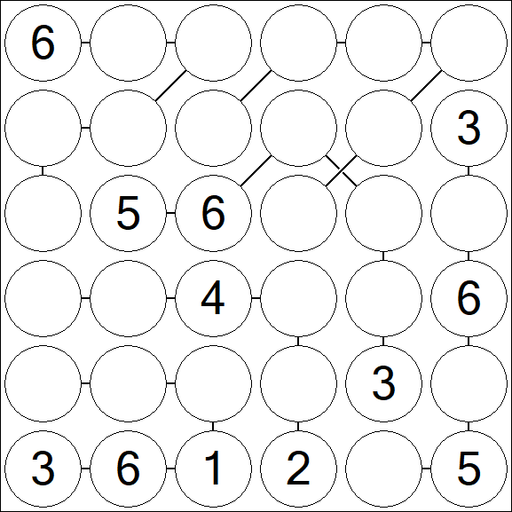 Chain Sudoku 6x6 - Moyen