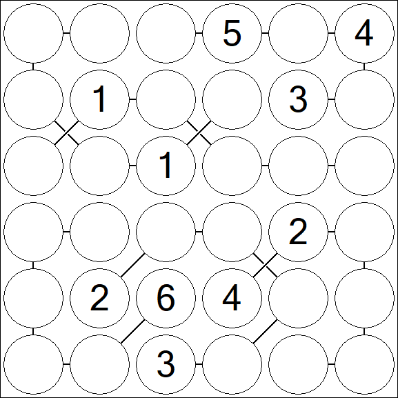 Chain Sudoku 6x6 - Medio