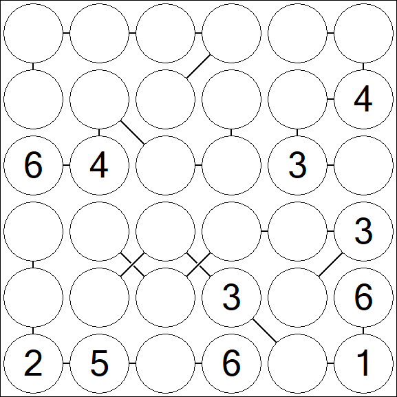 Chain Sudoku 6x6 - Medio