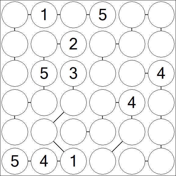 Chain Sudoku 6x6 - Medio