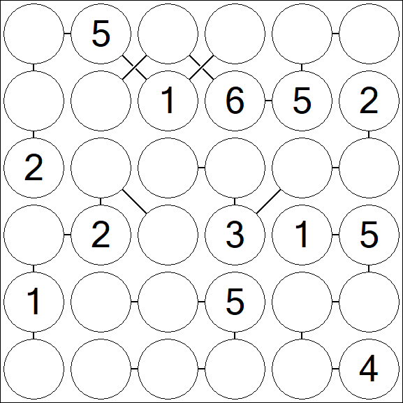 Chain Sudoku 6x6 - Medio