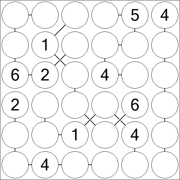 Chain Sudoku 6x6 - Medio