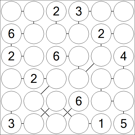 Chain Sudoku 6x6 - Medio