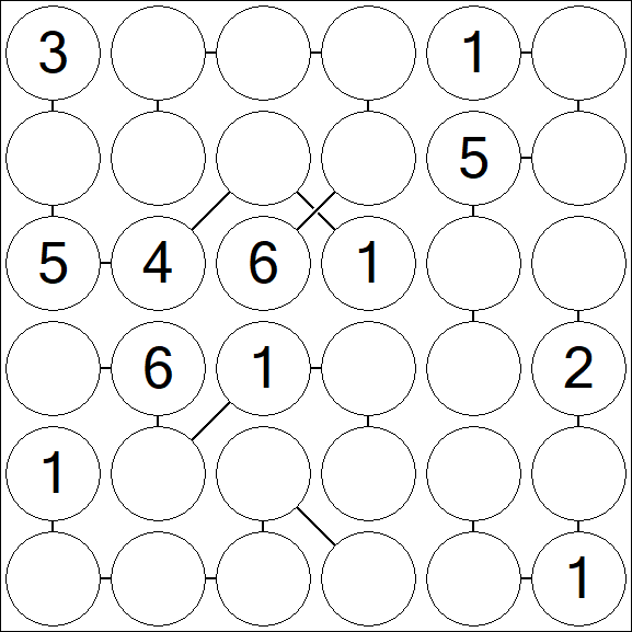 Chain Sudoku 6x6 - Moyen