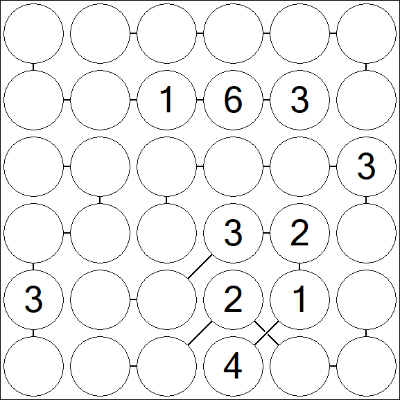 Chain Sudoku 6x6 - Medio