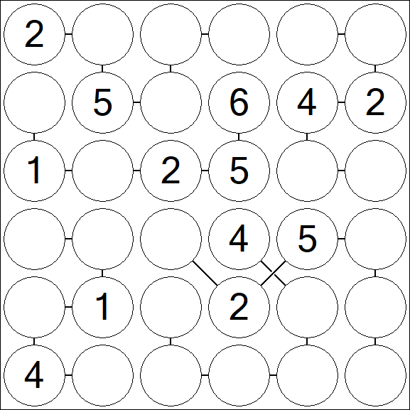 Chain Sudoku 6x6 - Medio