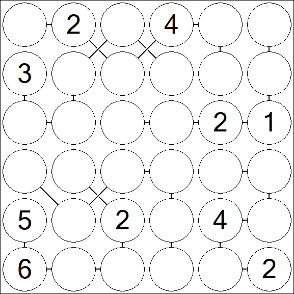 Chain Sudoku 6x6 - Medio