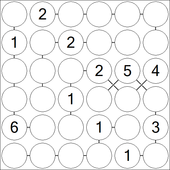 Chain Sudoku 6x6 - Medio
