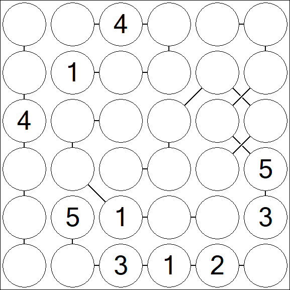 Chain Sudoku 6x6 - Medio