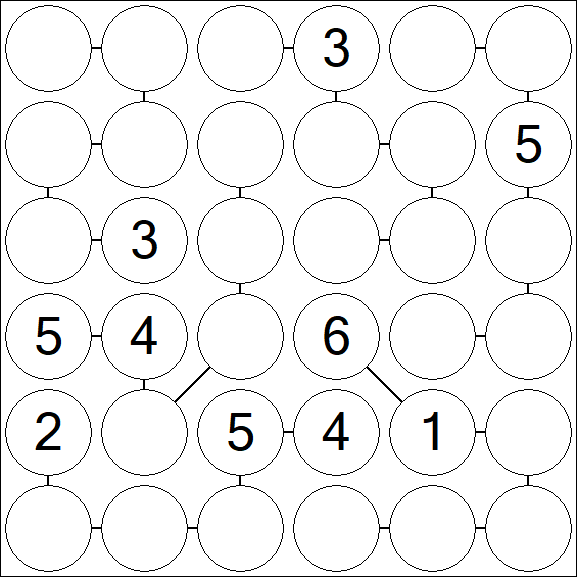 Chain Sudoku 6x6 - Medio