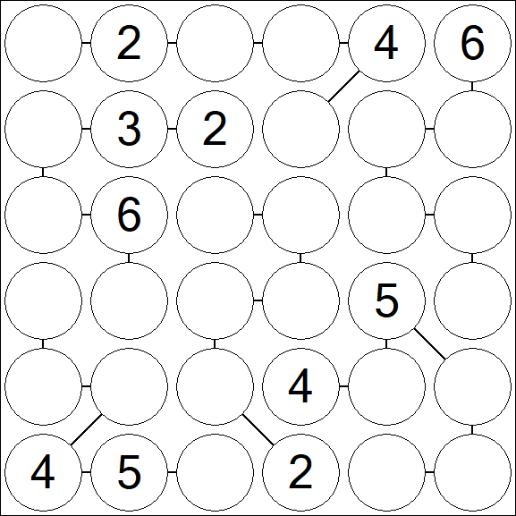 Chain Sudoku 6x6 - Medio