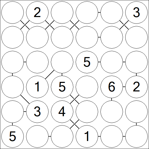 Chain Sudoku 6x6 - Medio