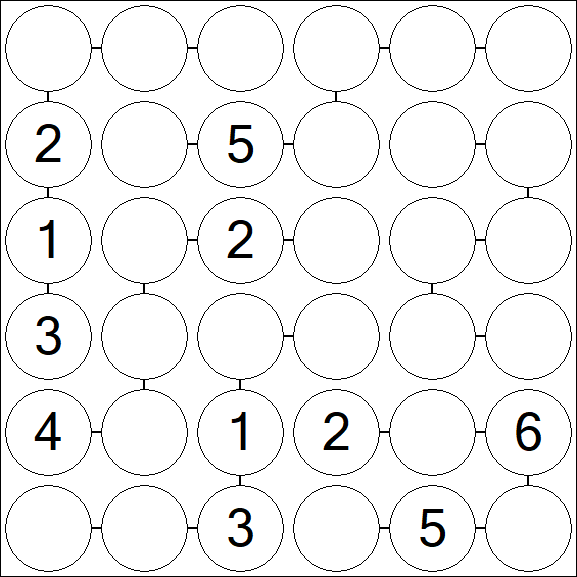 Chain Sudoku 6x6 - Medio