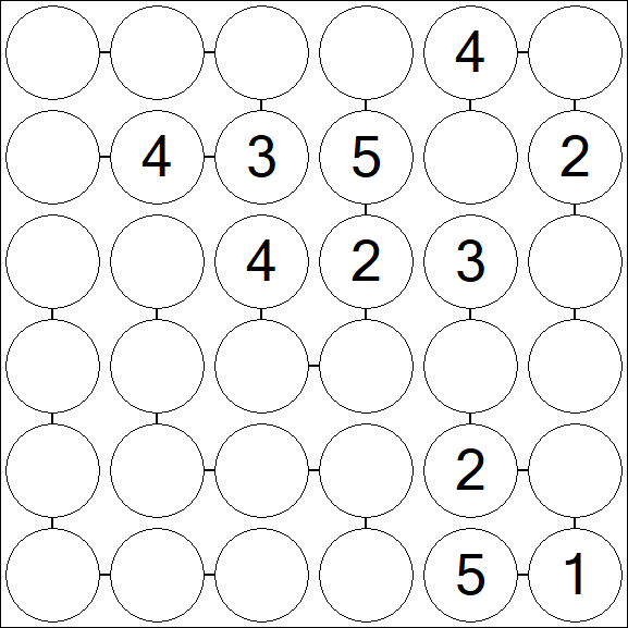 Chain Sudoku 6x6 - Medio