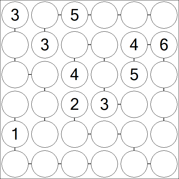 Chain Sudoku 6x6 - Medio