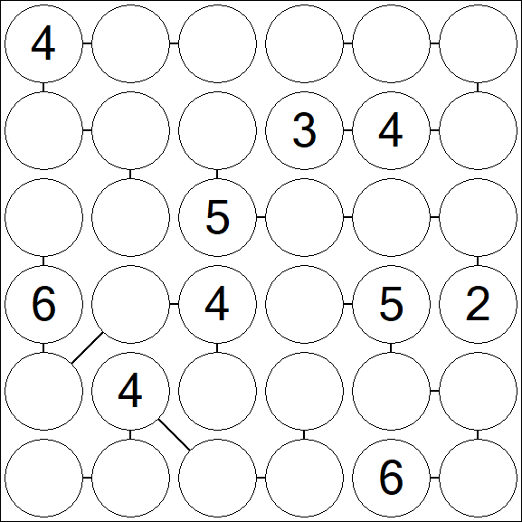 Chain Sudoku 6x6 - Medio