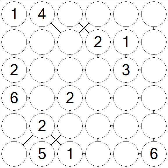 Chain Sudoku 6x6 - Medio