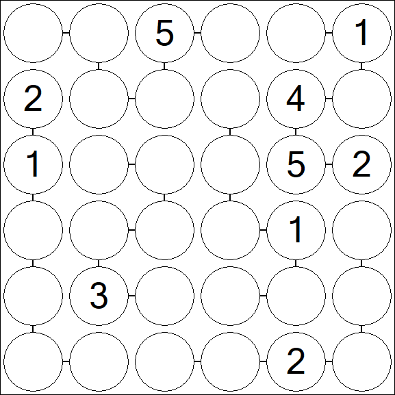 Chain Sudoku 6x6 - Medio