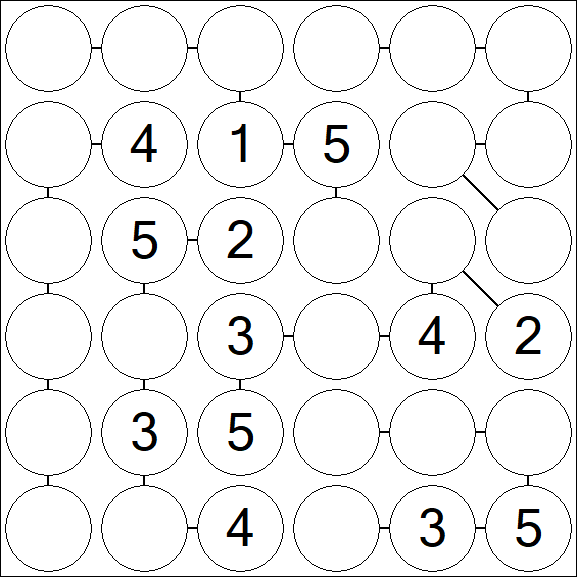 Chain Sudoku 6x6 - Medio