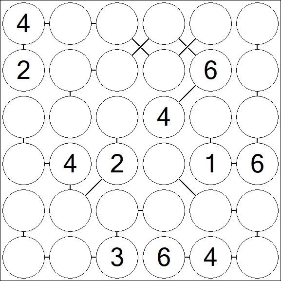 Chain Sudoku 6x6 - Medio
