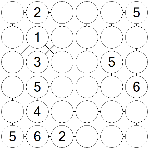 Chain Sudoku 6x6 - Medio