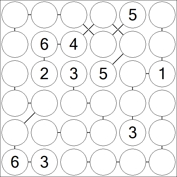 Chain Sudoku 6x6 - Medio