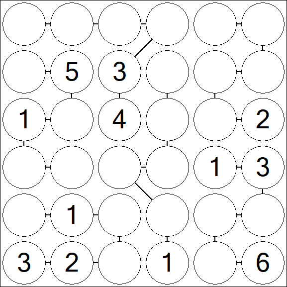 Chain Sudoku 6x6 - Medio