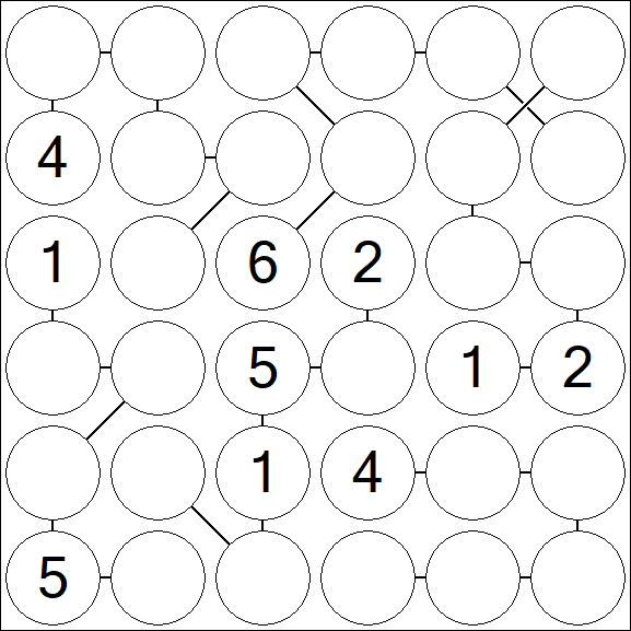 Chain Sudoku 6x6 - Medio