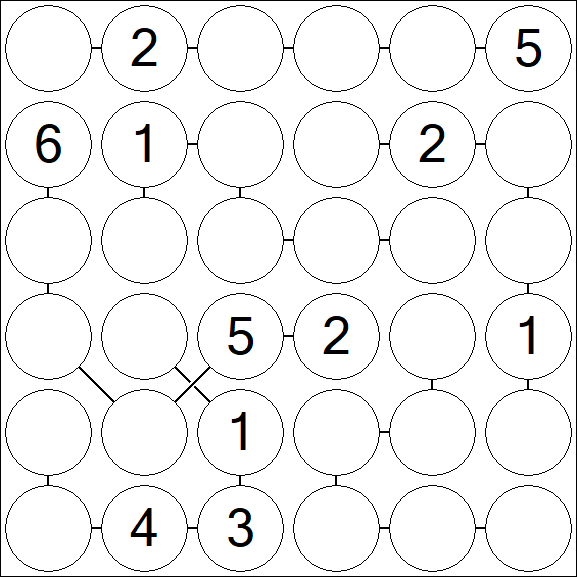 Chain Sudoku 6x6 - Medio