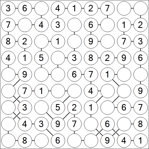 Chain Sudoku - Easy