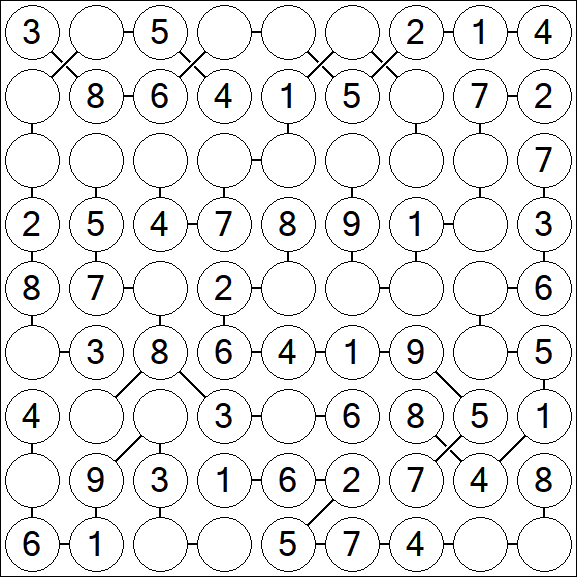 Chain Sudoku - Easy