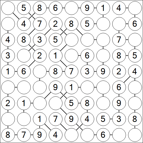 Chain Sudoku - Easy
