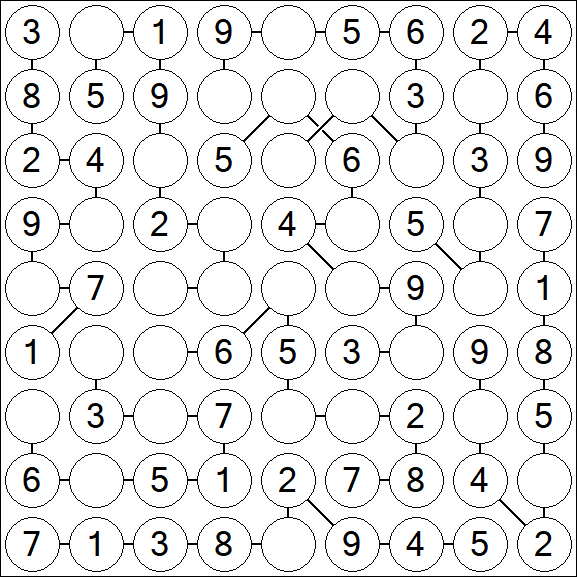Chain Sudoku - Easy