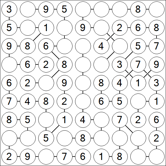 Chain Sudoku - Easy