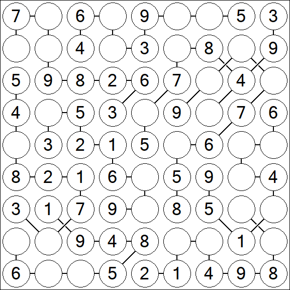 Chain Sudoku - Easy