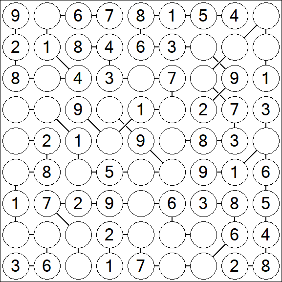 Chain Sudoku - Easy