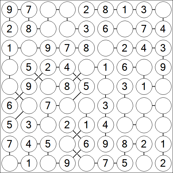 Chain Sudoku - Easy